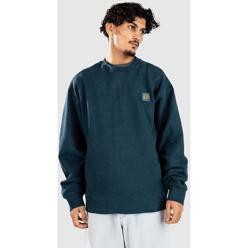 Carhartt WIP Vista Pulover deep lagoon garment dyed Cene
