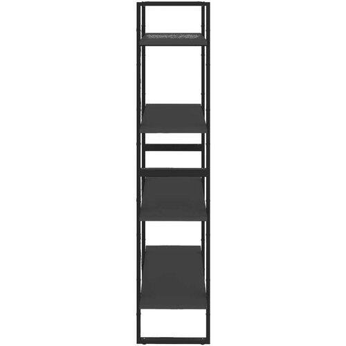 VidaXL Knjižna omara 4-nadstropna siva 80x30x140 cm iverna plo&amp;scaron;ča Slike