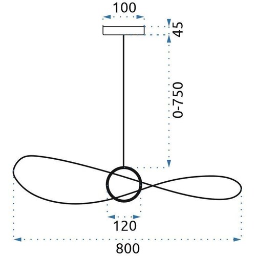 Toolight ažurna led privjesak lampica 80cm APP652-1CP Slike