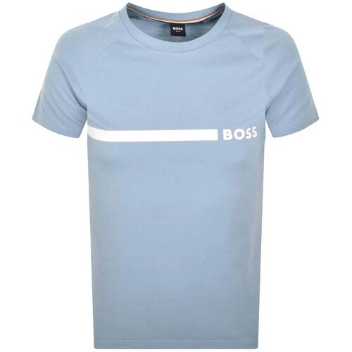 Boss Slim Fit RN T-Shirt Open Blue Plava Slike