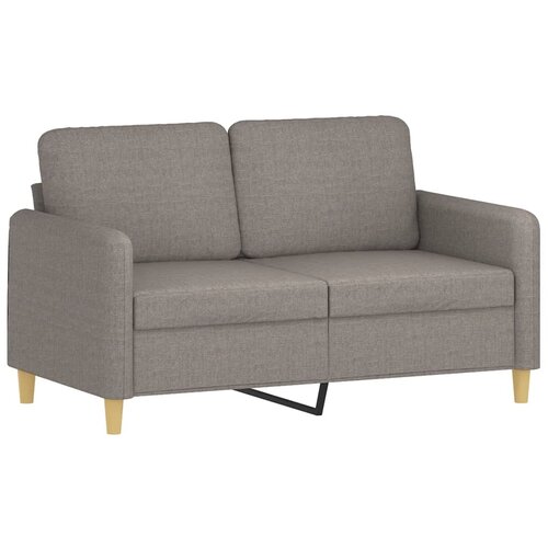  2-dijelni set sofa s jastucima smeđesivi od tkanine Slike