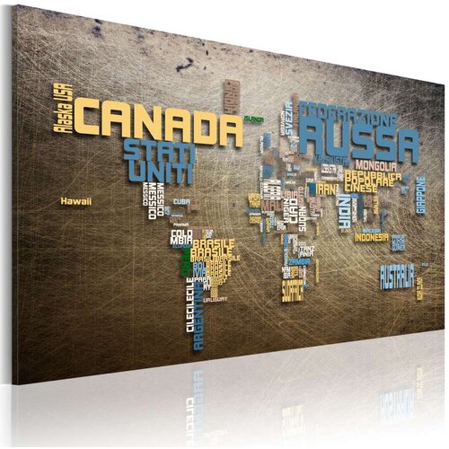  Slika - Map of the World (Italian language) 60x40 Cijene
