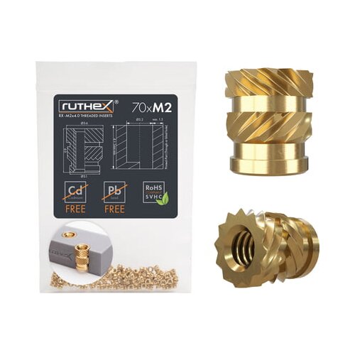 ruthex Threaded Insert M2 (70 pieces) Cene