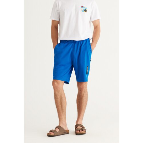 AC&Co / Altınyıldız Classics Men's Saxe Blue Standard Fit Normal Cut Knitted Sports Shorts Slike