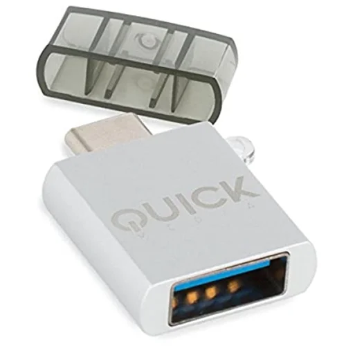 POZZI Hitri mediji - OTG/USB Type C 3.1 do USB 3.0 Adapter - Aluminijasta zaključek (QMACUSB) - Idealno za MacBook in pametni telefon s Type -C vrata., (21019681)