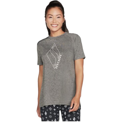 Skechers Majice s kratkimi rokavi Diamond Blissful Tee Siva Slike