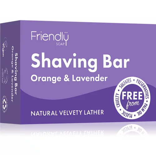 Friendly Soap Shaving Bar Orange & Lavender naravno milo za britje 95 g