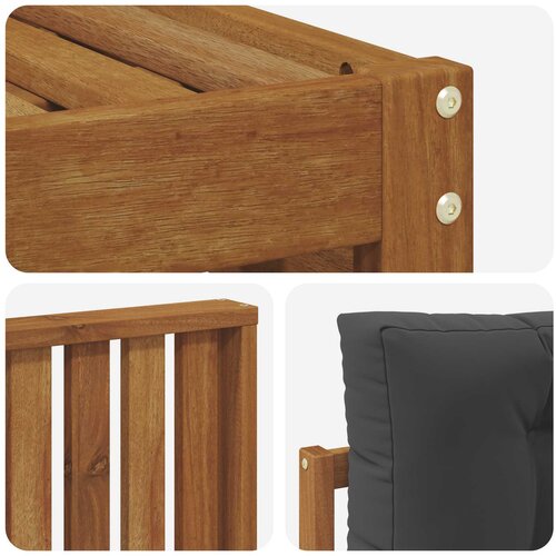  Set vanjskih sofa 6 kom. Prirodna i antracit Slike