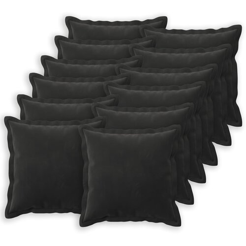  Presvlaka za jastuk 12 pcs HOUTEN Crna 45 x 45 cm Baršun Cene