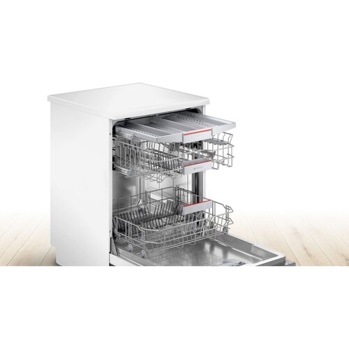 Bosch SMS4EMW06E Serija 4 Samostojeci 60 pomivalni stroj cm, bela Povezava doma. Slike
