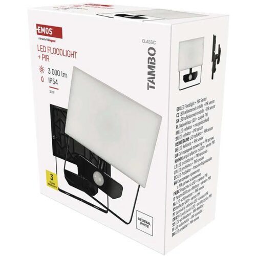 Emos led reflektor sa pir senzorom pokreta 30W tambo 3000lm nw IP54 ZS2932 Cene