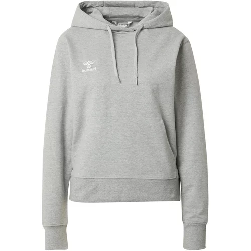 Hummel Sportska sweater majica 'GO 2.0' kameno siva / bijela