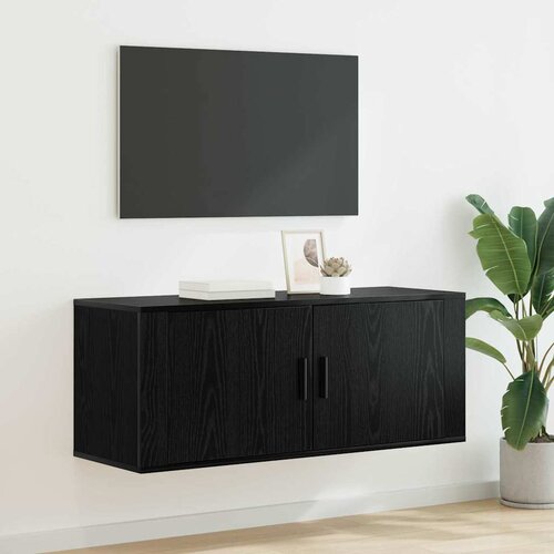  Ormar za TV montiran na zid Zidne Crni hrast 100 x 34,5 x 40 cm Cijene