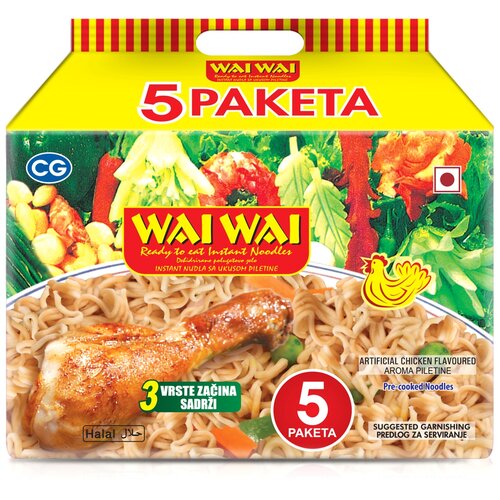 Wai Wai instnat nudle ukus piletine 5x75g Cene