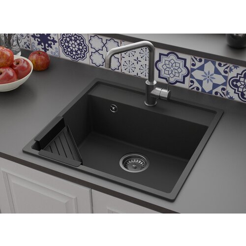 Sandonna sudopera selena crna mat 530x500/190 mm Slike