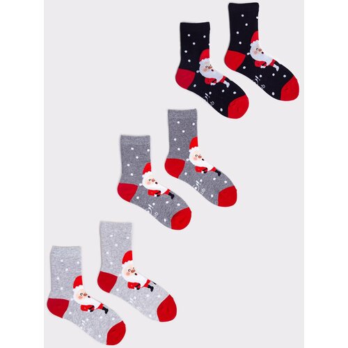 Yoclub kids's christmas socks 3-Pack SKA-X049U-AA00 Slike