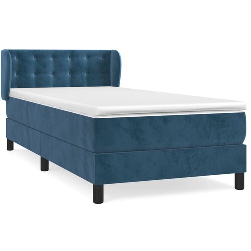 Maison Chic Box spring postelja - Vzmetna postelja z vzmetnico temno modra 100x200 cm žamet SL14243, (21901692) Cene