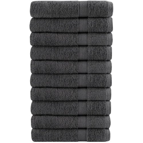 vidaXL Premium brisače 10 kos antracit 100x200 cm 600 gsm 100 % bombaž Cene