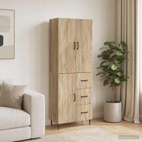  Set ormara 2 pcs Hrast sonoma 66 x 34,5 x 89,5 cm Slike