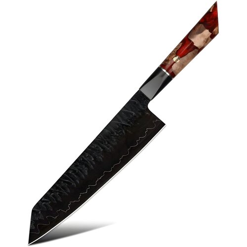  Damaskovski kuhinjski nož EN-37394 - Kiritsuke / Crvena / Smeđa KP37394 Cene