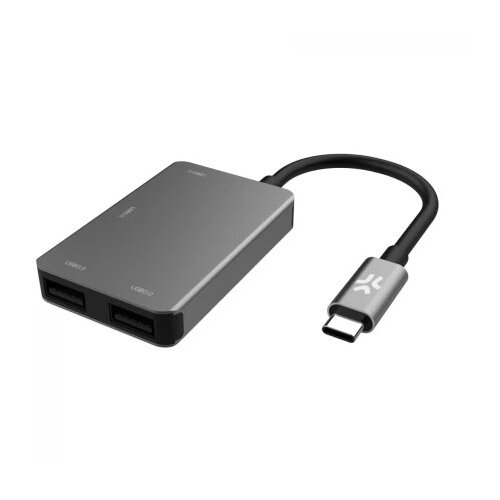 Celly USB-C Hub 4xUSB-A port siva ( 77103 ) Slike