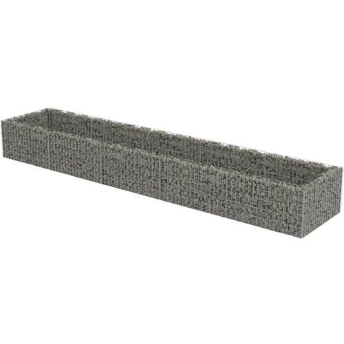 VidaXL Visoka greda gabion pocinkano jeklo 450x90x50 cm, (20618445) Slike