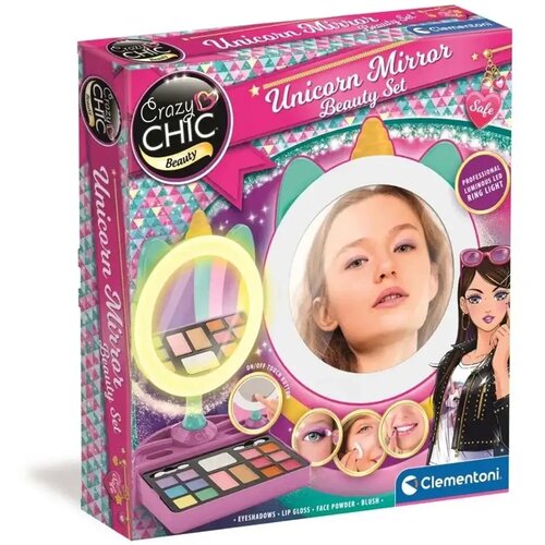 Clementoni Crazy Chic: Svjetleće ogledalo za &scaron;minkanje s jednorogom - Cijene