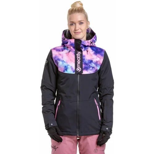 Meatfly Kirsten Womens SNB and Ski Jacket Peach Aquarel/Black S