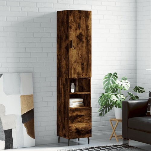 vidaXL Visoka komoda dimljeni hrast 34 5x34x180cm konstruiranog drva Cene