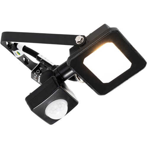 QAZQA Črn radiator z LED 10W IP65 s senzorjem gibanja - Levana Cene