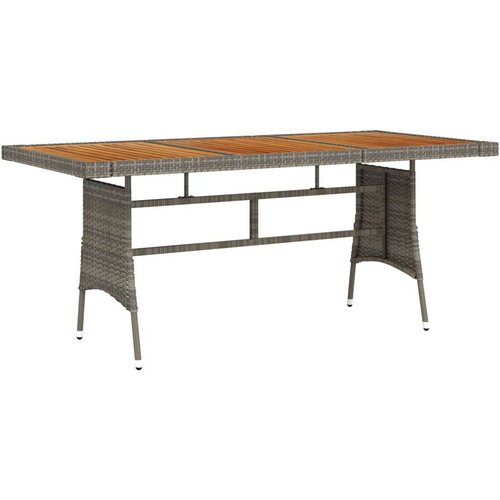 vidaXL Vrtni stol sivi 160x70x72 cm poliratan i masivno bagremovo drvo Cene