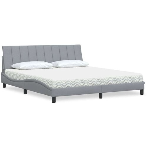 vidaXL Krevet s madracem svjetlosivi 180x200 cm od tkanine Cene