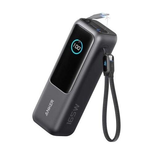 Anker Powerbank 25000 mAh z vgrajenim kablom USB-C, 165W, črn Slike