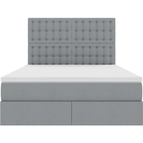  Krevet s madracem i skladi&amp;scaron;tem Svijetlo siva 140 x 190 cm Slike