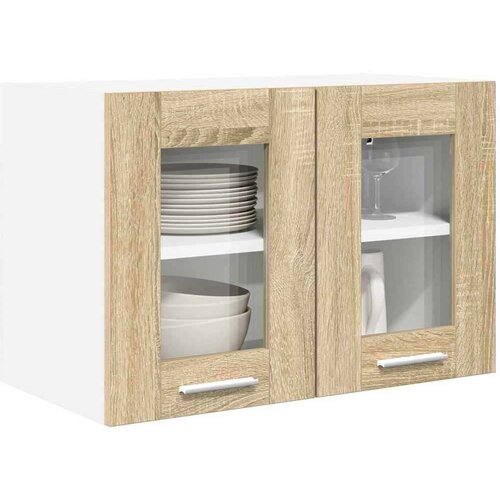 VidaXL viseći ormarić zidne riga 2 pcs sonoma hrast 60 x 31 x 40 cm Slike