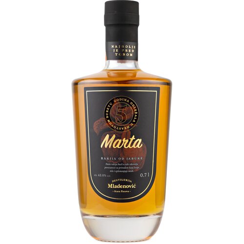 DESTILERIJA MLADENOVIĆ Rakija od jabuke Marta, 0.7l Cene