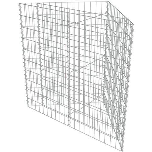  Gabionska sadilica od pocinčanog čelika 75 x 75 x 100 cm Slike