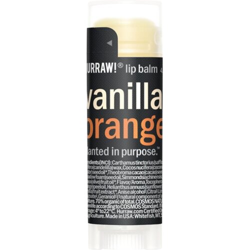 HURRAW! Balzam za usne u stiku Vanilla &amp;amp; Orange - 4,80 g Slike