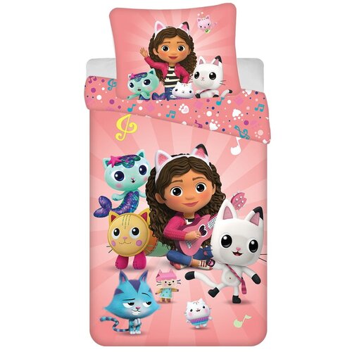 Jerry Fabrics Bombažna otroška posteljnina 140x200 cm Gabby's Dollhouse – Cene
