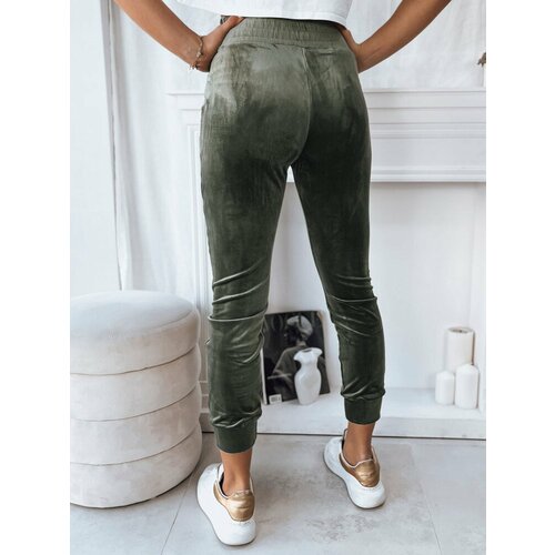 DStreet FRAGILE Women's Trousers Green Slike