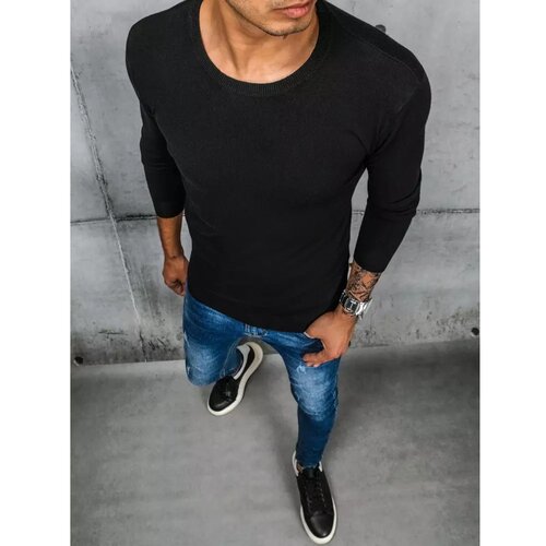DStreet Men's classic black sweater WX1923 | ePonuda.com