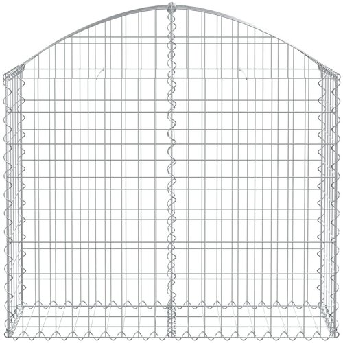  Gabionska ko&amp;scaron;ara s lukom 100 x 30 x 80/100 cm pocinčano željezo Slike