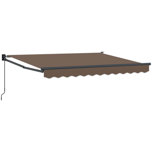  Povlačivi tende Sivosmeđa 4,5 &amp;times; 3 m 100% Poliester i Aluminij Slike