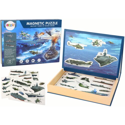 A set of educational magnetic puzzles with a military ship motif Cijene