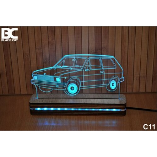 Black Cut 3D Lampa jednobojna - Yugo ( C11 ) Cene
