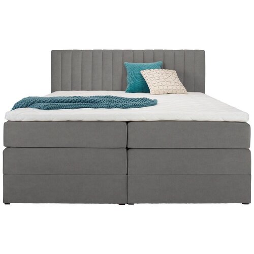 Premium Living Postelja Boxspring Simon V Svetlo Sivi Ca. 180 X 200 Cm Slike