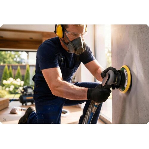Humberg HM-262 pneumatska ekscentrična brusilica 125/150 mm &amp;ndash; 12.000 o/min, 6,3 bar, odsis pra&amp;scaron;ine Slike