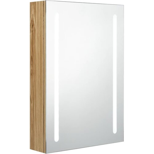 Maison Chic LED Kopalniška omarica - Kopalniški kabinet z ogledalom hrast 50x13x70 cm, (21795035) Cene