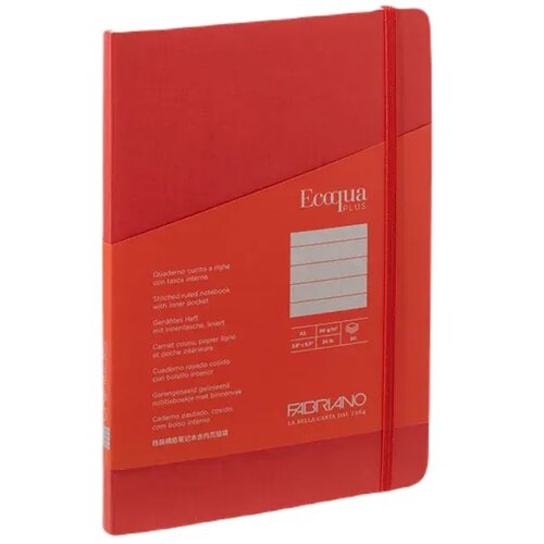  EcoquaPlus, notes, 80 lista, Fabriano, odaberite motiv A5 Dikto Crvena Slike