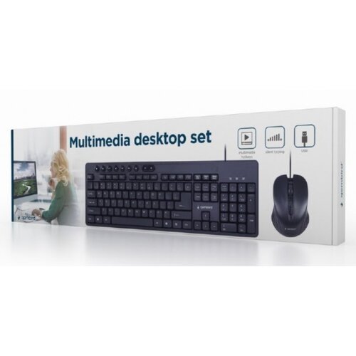 Gembird KBS-UM-04 multimedia set mis + tastatura crni us layout Cene